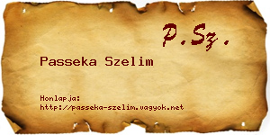 Passeka Szelim névjegykártya